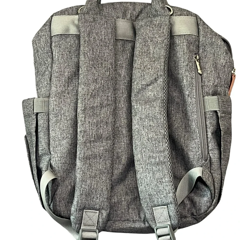 Ruvalino Baby Diaper Bag Backpack Gray Unisex Zip Compartments Multi-Pockets